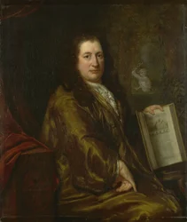 Portrait of Caspar Commelin, bookseller, newspaper publisher and author of the official history of Amsterdam 