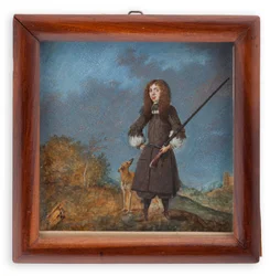 Hunter (Karl XI?) with his Dog