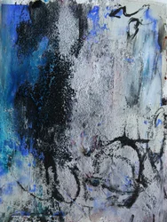 Abstract Blue Grunge Layers