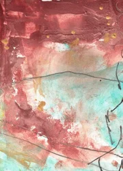 Abstract Rust and Teal