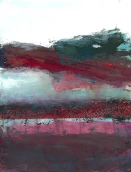 Crimson Horizon Abstract