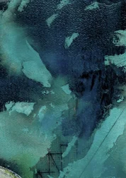 Deep Teal Abstract Flow