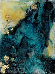 Deep Teal Gold Shimmer