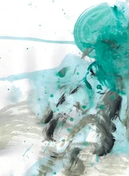 Fluid Teal Abstract