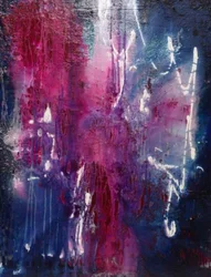 Fuchsia Blue Abstraction