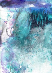Serene Teal Abstract Flow