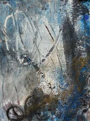 Textured Blue Gold Abstract