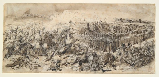 Battle Scene (Study for The 2nd Light Cavalry Withstanding the Onslaught of the Arabs)