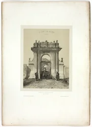 Entering the Villa Santucci, from Souvenirs d’Italie: Expédition de Rome