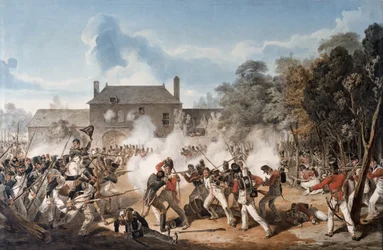 Defence of the Chateau de Hougoumont by the flank Company, Coldstream Guards 1815