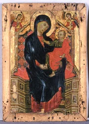 Enthroned Madonna with Child and Two Angels, c.1300