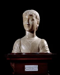 Young Man. Sculpture by Desiderio da Settignano (c. 1430-1464), 1450-1455. Dimensions: 40 x 34.5 cm. Florence, Museo Nazionale del Bargello