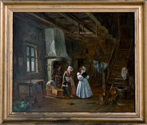 Interior with figures