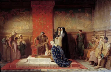 Saint Elisabeth of France Washing the Feet of the Poor
