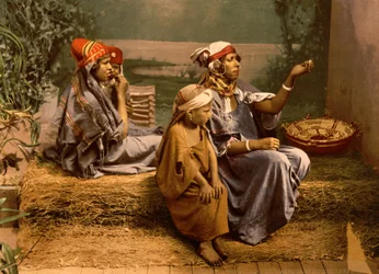 Bedouin Beggars and Children, Tunis, Tunisia