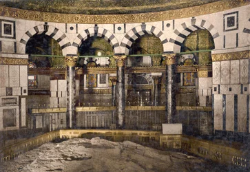 The Rock in the Mosque of Omar, Jerusalem, c.1890-c.1900