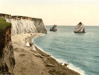 Freshwater Bay Arch and Stag Rocks, Isle of Wight, England