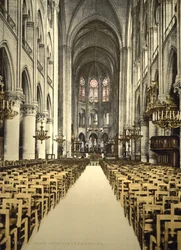 Notre Dame, interior, Paris, France, c.1890-1900