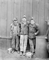 Three Coal Breaker Boys, Woodward Coal Mines, Kingston, Pennsylvania, USA, c.1890