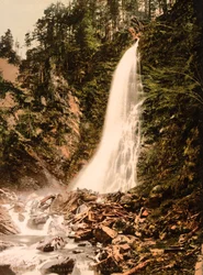 Valley of Lys and Cascade de Cocur, Luchon, Pyrenees, France, c.1890-1900