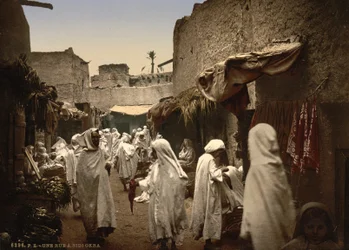 Algerian street in Sidi Okba, c.1899