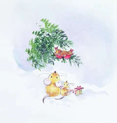 Christmas Mice and Robins