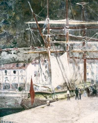 View of the port of San Sebastian in Spain