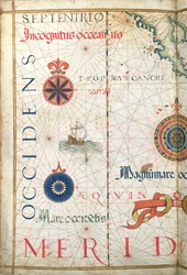 Central America and the Pacific, Detail from a World Atlas, 1565