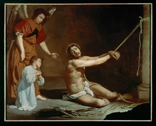 Christ tied to the pillory, contemplated by the Christian soul