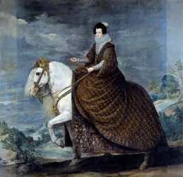 Equestrian portrait of Elisabeth of France or Isabelle of Bourbon