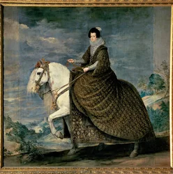 Equestrian Portrait of Queen Isabella of Bourbon, wife of Philip IV