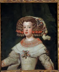 Portrait of the Infanta Marie Therese (1638-1683), future Queen of France. Painting by Diego Velasquez (1599-1660)