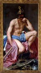 The god of war Mars. Painting by Diego Rodríguez de Silva y Velázquez (1599-1660)