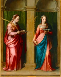 Saints Agueda and Lucia, Carrying Breasts and Eyes
