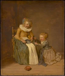 Children with a Cat