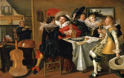 Interior with a Merry Company at Table