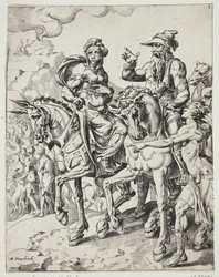 Abraham and Sarah entering Egypt