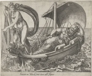 Not Every Idler is Lucky (title on object: Fortune and Does Not Watch Over All Sleepers) (series title: Proverbs About Fortuna)