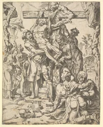The Descent from the Cross, from The Fall and Salvation of Mankind through the Life and Passion of Christ, 1548