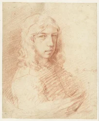 Bust of a Young Man with Long Hair