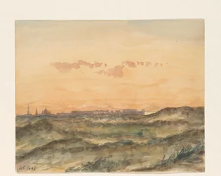 Landscape with the Silhouette of a City in the Distance