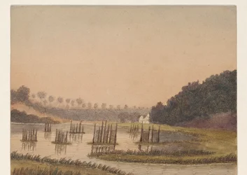 Marshy Landscape with a Building in the Distance