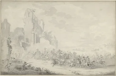 Battle Between Cavalry and Infantry