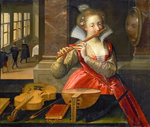 Female Flute-Player, an Allegory on Music