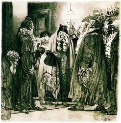 Illustration to the Comedy Woe from Wit by Alexander Griboyedov, 1912