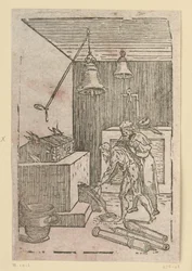 The Casting of Bells and Cannons. From the series "De re metallica".