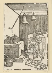 The Casting of Bells and Cannons. From the series "De re metallica".