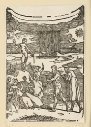 The Discovery of Metals. Hephaestus (Vulcan) with the Miner