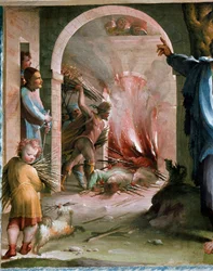 Publius Mucius Scaevola Throwing His Colleagues at the Bucher