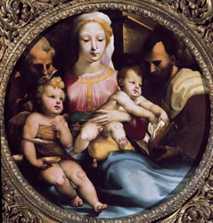 Tondo Representing the Holy Family with Saint Giovanni and a Donor